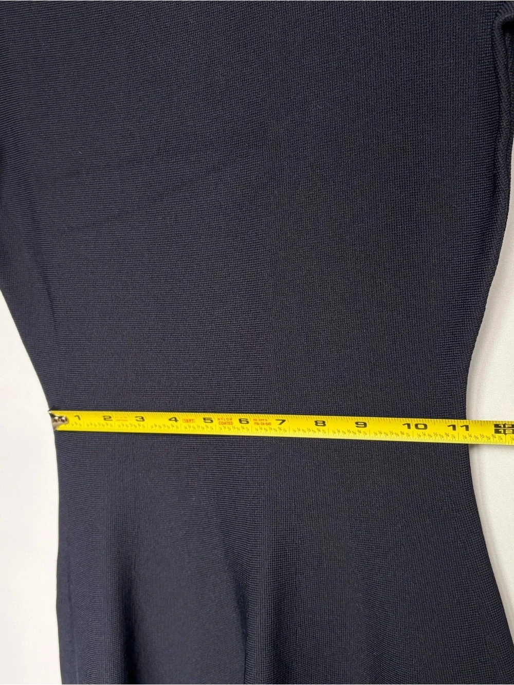 Kate Spade Trompe L’Oeil Dress Sz XS Navy Blue Black Peter Pan Collar Fit Flare